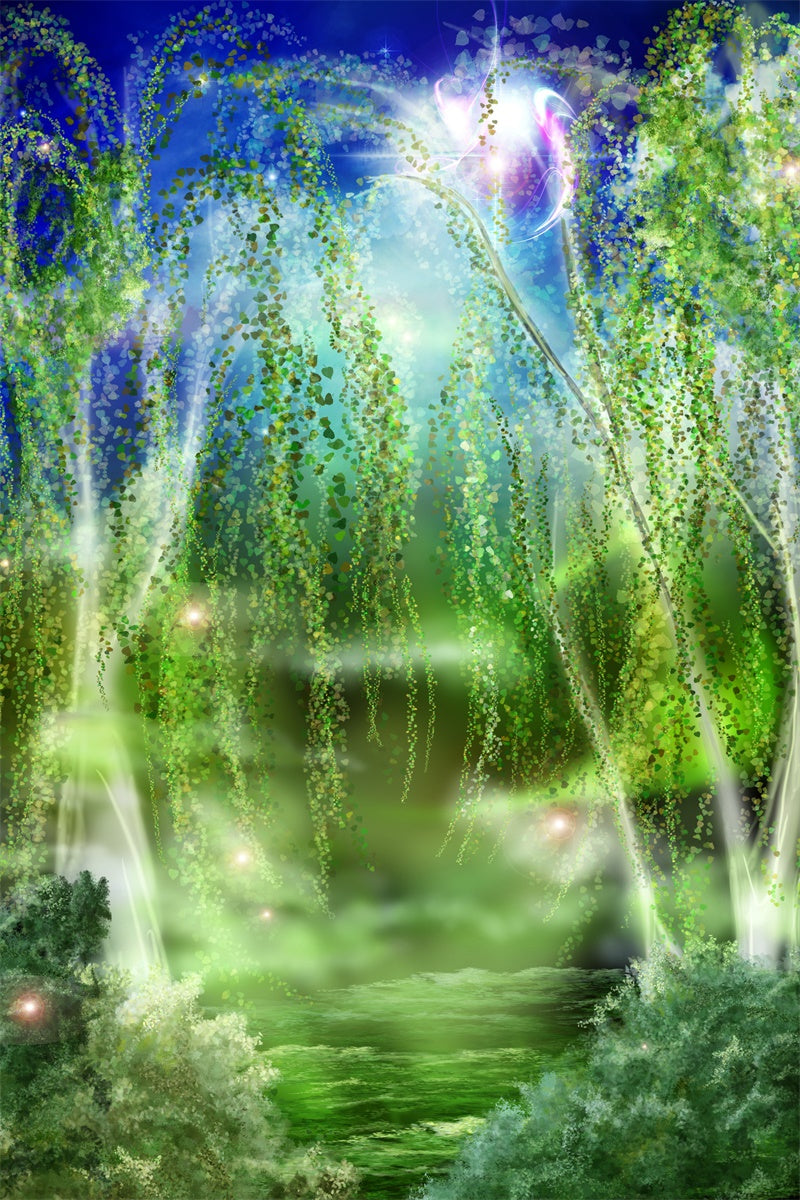 Fantasy Style Wonderland Forest Clouds Backdrop M1-65