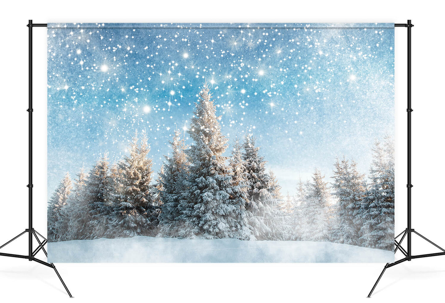 Winter Snowy Pine Forest Photography Backdrop M10-16 – Dbackdrop