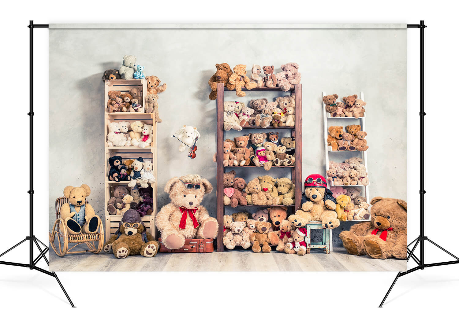 Toy Bears Doll Children Photography Backdrop M11-09