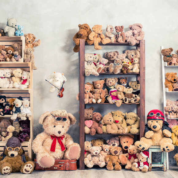 Toy Bears Doll Children Photography Backdrop M11-09