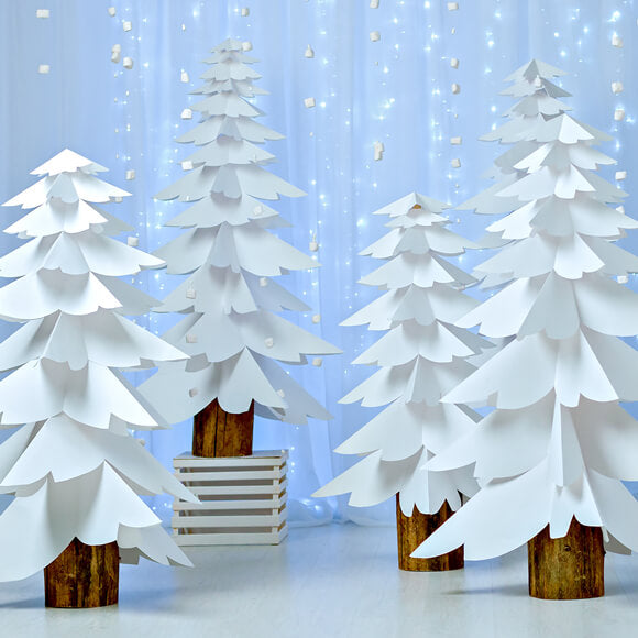 Paper Christmas Trees Photography Backdrop M11-16