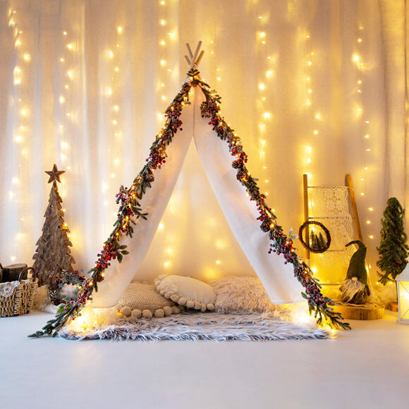 Glowing Christmas lights Tiny Tent Backdrop M11-22