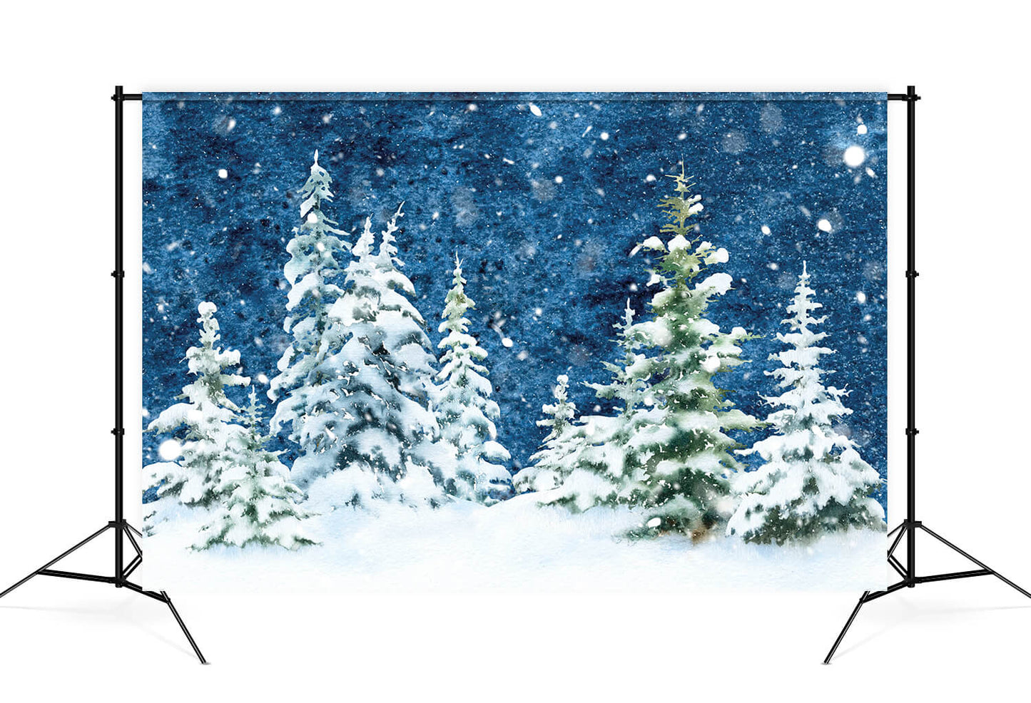 Winter Spruce Forest Snow Watercolor Backdrop M11-46 – Dbackdrop