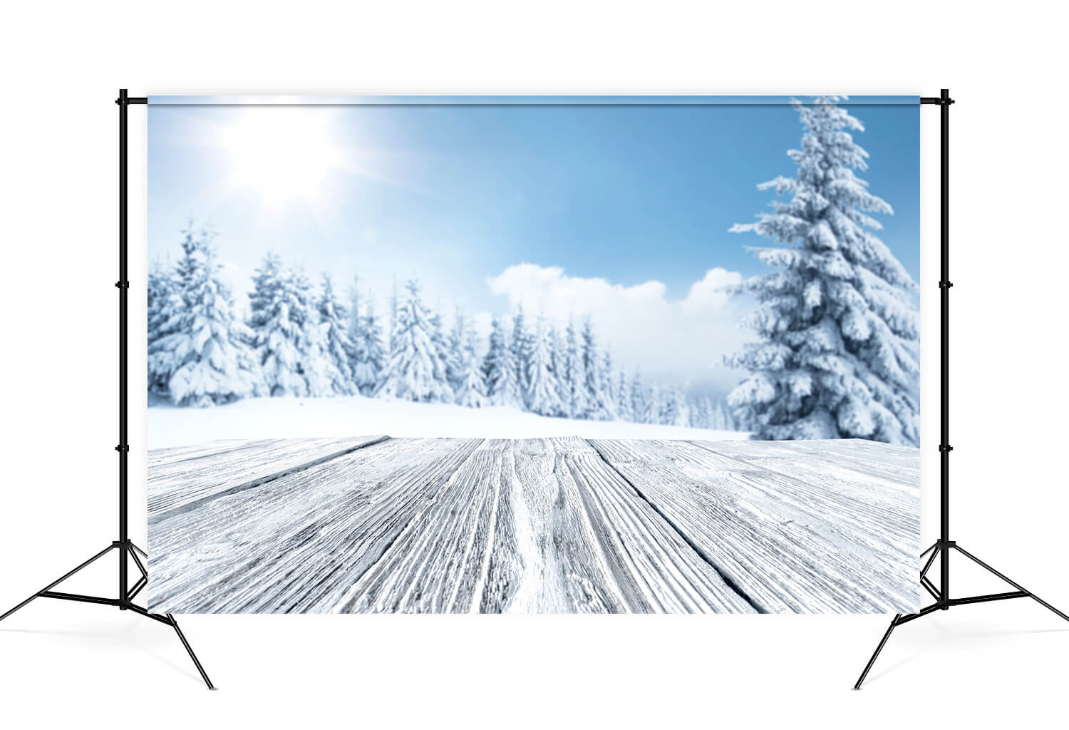 Winter Snowy Tree Woods Landscape Backdrop M11-48