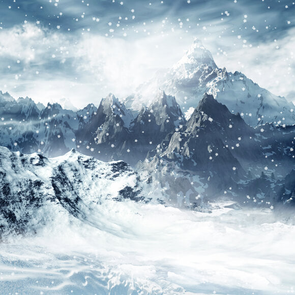 Mountain Snow Ice Winter Landscape Backdrop M11-53