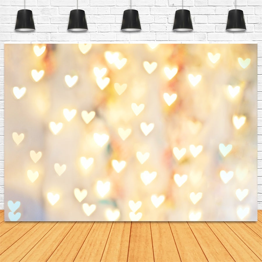 Pastel Heart Bokeh  Photo Studio Backdrop MR-0046