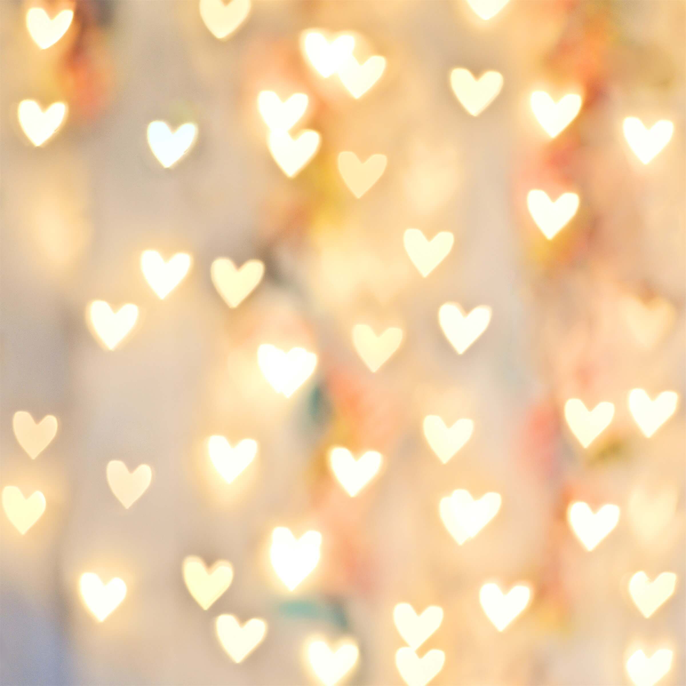 Pastel Heart Bokeh  Photo Studio Backdrop MR-0046