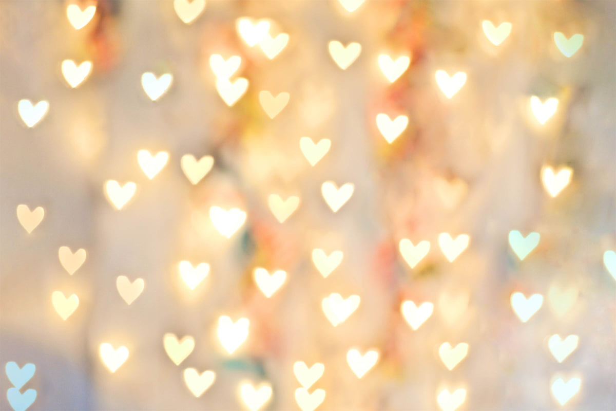 Pastel Heart Bokeh  Photo Studio Backdrop MR-0046