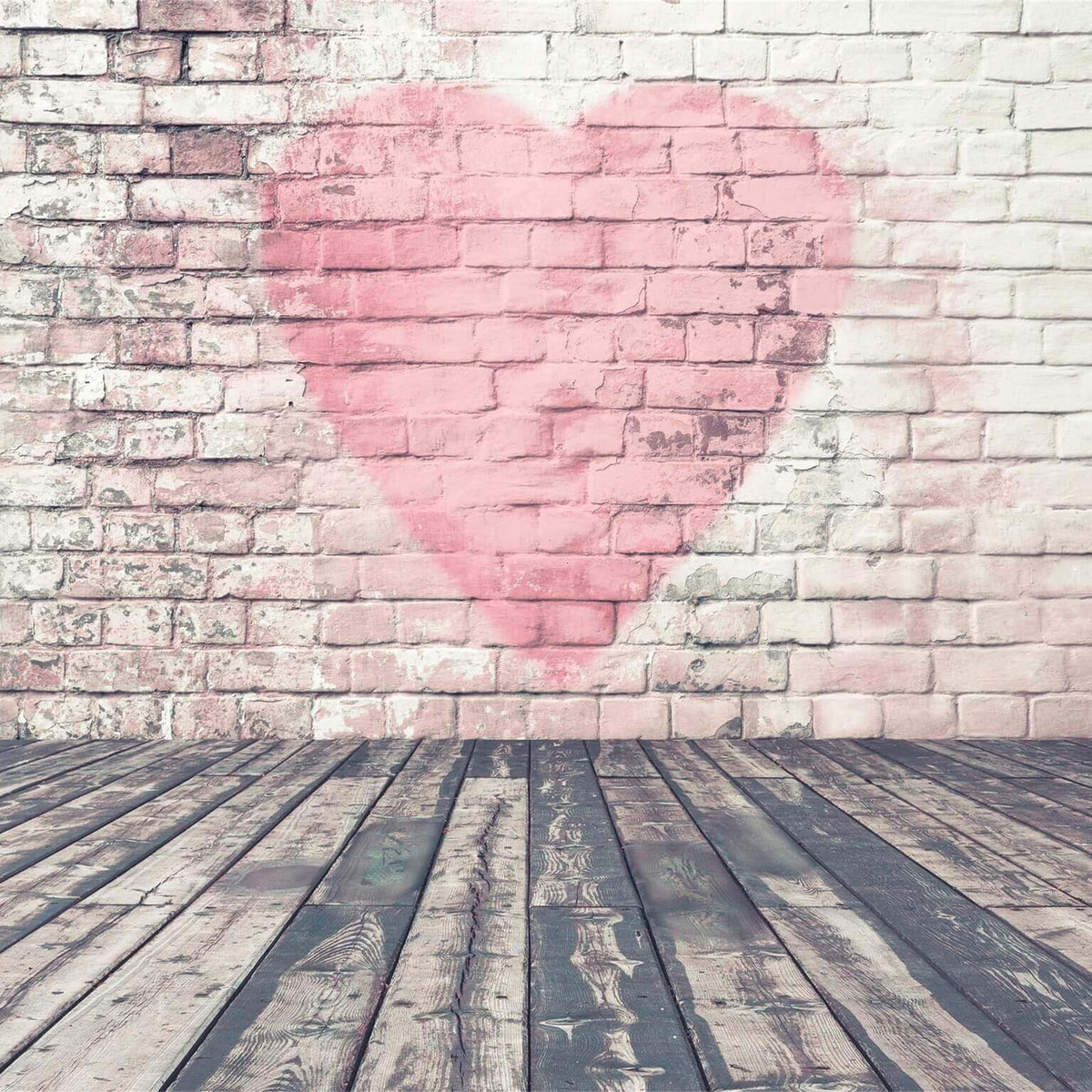 Deals 5ft x 7ft Vinyl Photography Backdrop / Bubblegum Pink Brick Wall / Valentines Day