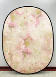 Collapsible Elegant Vintage Pink/Yellowish Rosebud Double-sided Backdrop M12-49