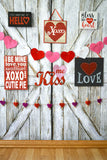 Valentine's Day Heart Decorative Wall Romantic Text Barn Door Backdrop M12-51