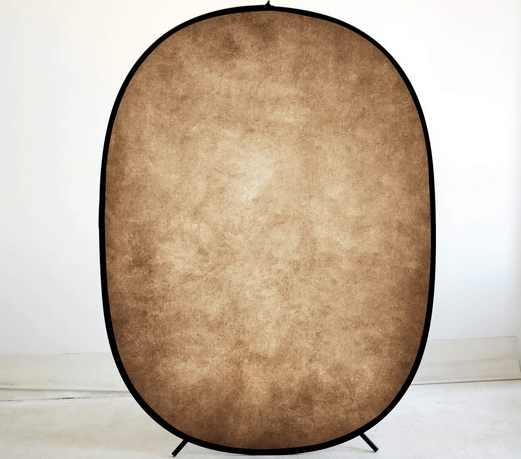 Collapsible Abstract Dark/Light Brown Double-sided Backdrop 5x6.5ft M12-77