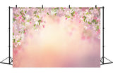 Spring Pink And White Flowers Blooming Abstract Backdrop M2-11