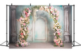 Hand-painted Line Sculpture Wall Roman Column Flower Arch Backdrop M2-13