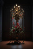 Flower Candlestick Backdrop Gothic Room Backdrop 