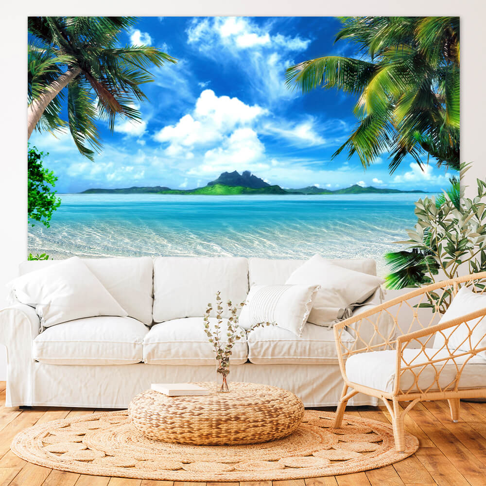 Tropical Seaside Sand Beach Summer Backdrop M5-101