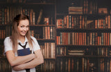 Blurred Bookshelf Back to School Backdrop M5-107