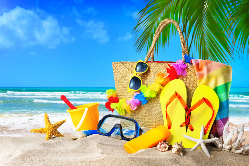 Summer Beach Sunbathing Accessories Backdrop 