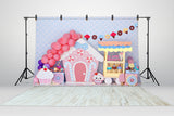 Pink Candy House Children Photography Backdrop M5-141