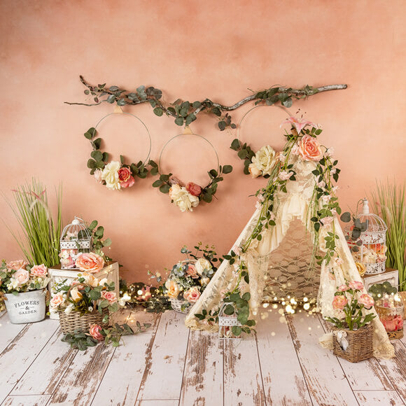 Flowers Lace Tent Spring Decoration Backdrop M5-158