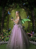 Mythical Forest Butterflies Magic Light Backdrop M5-159