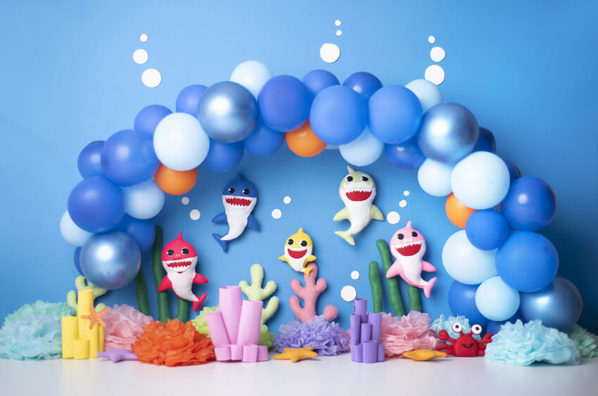 Little Shark Backdrop for Children Photography