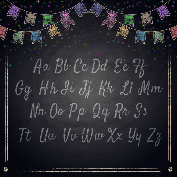 Alphabet Blackboard Back to School Backdrop M5-85