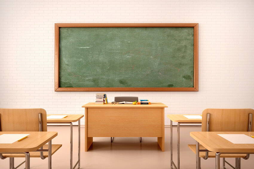 Back to School Classroom Interior Backdrop