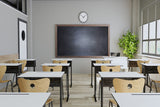 Modern Classroom Desk School Backdrop