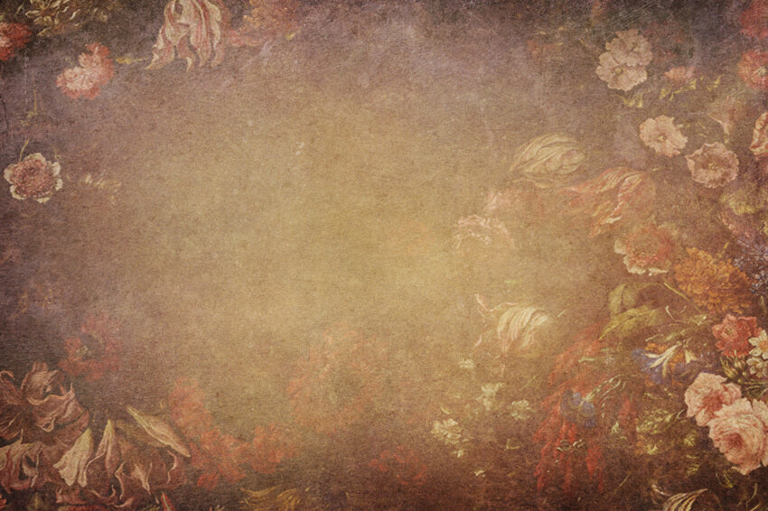 Old Master Abstract Textured Floral Backdrop M6-106