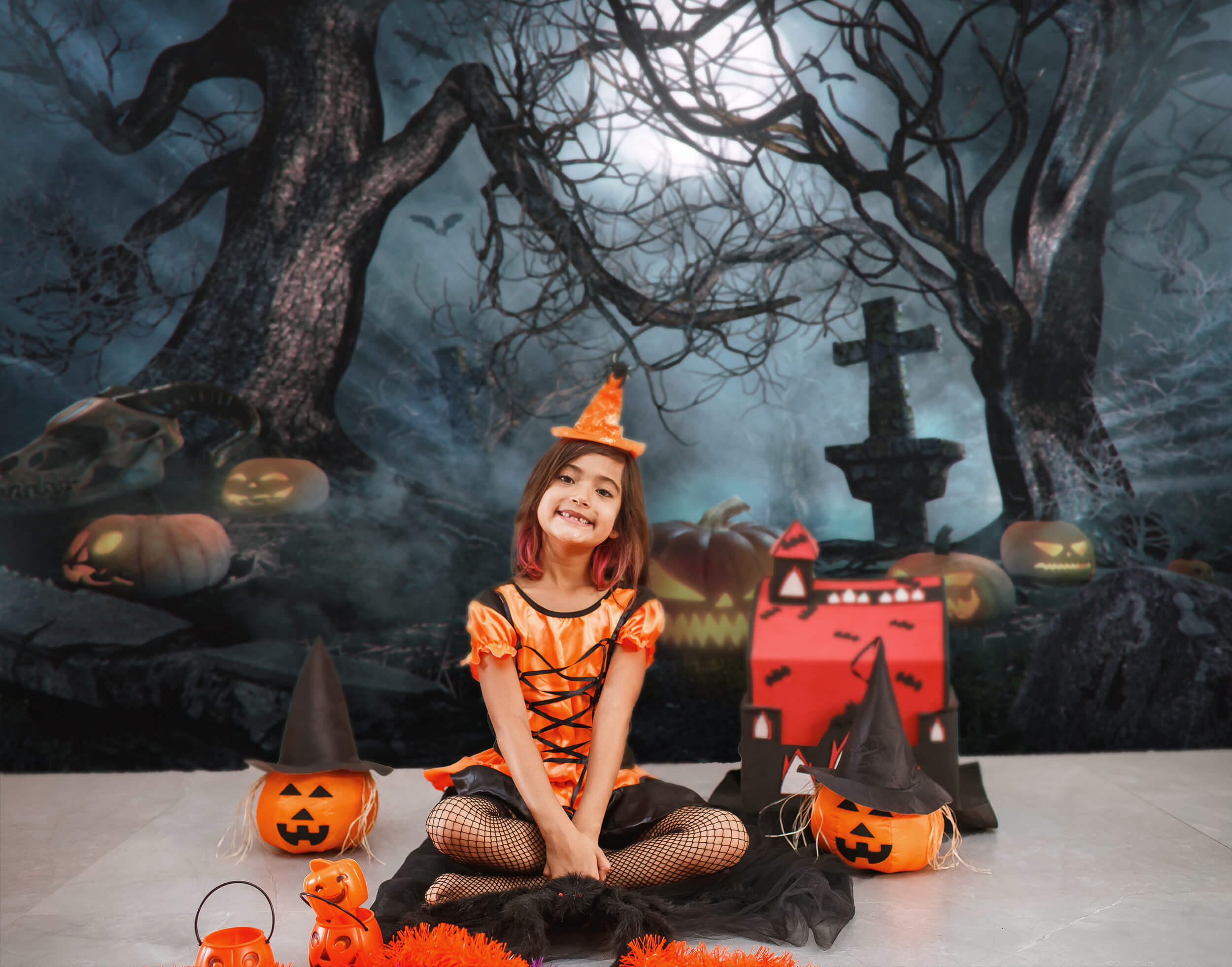 Horror Night Halloween Photography Backdrop M6-123