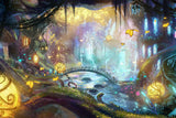 Wonderland Forest Glowing Butterfly Firefly Backdrop M6-125