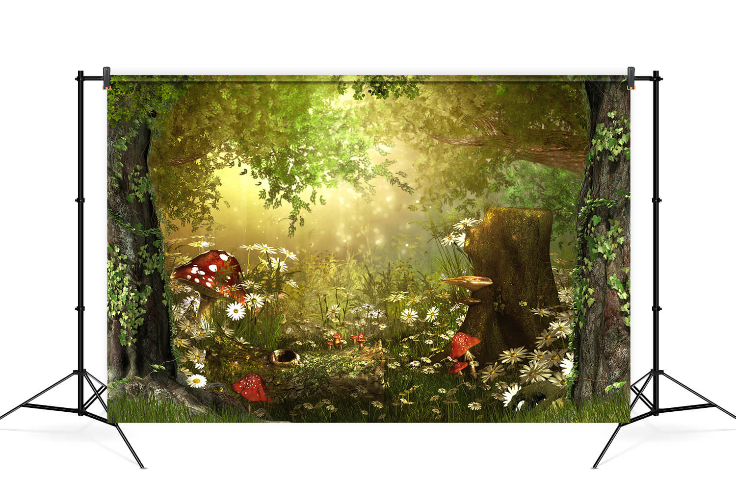 Fairy Tale Wonderland Forest Mushrooms Backdrop M6-126