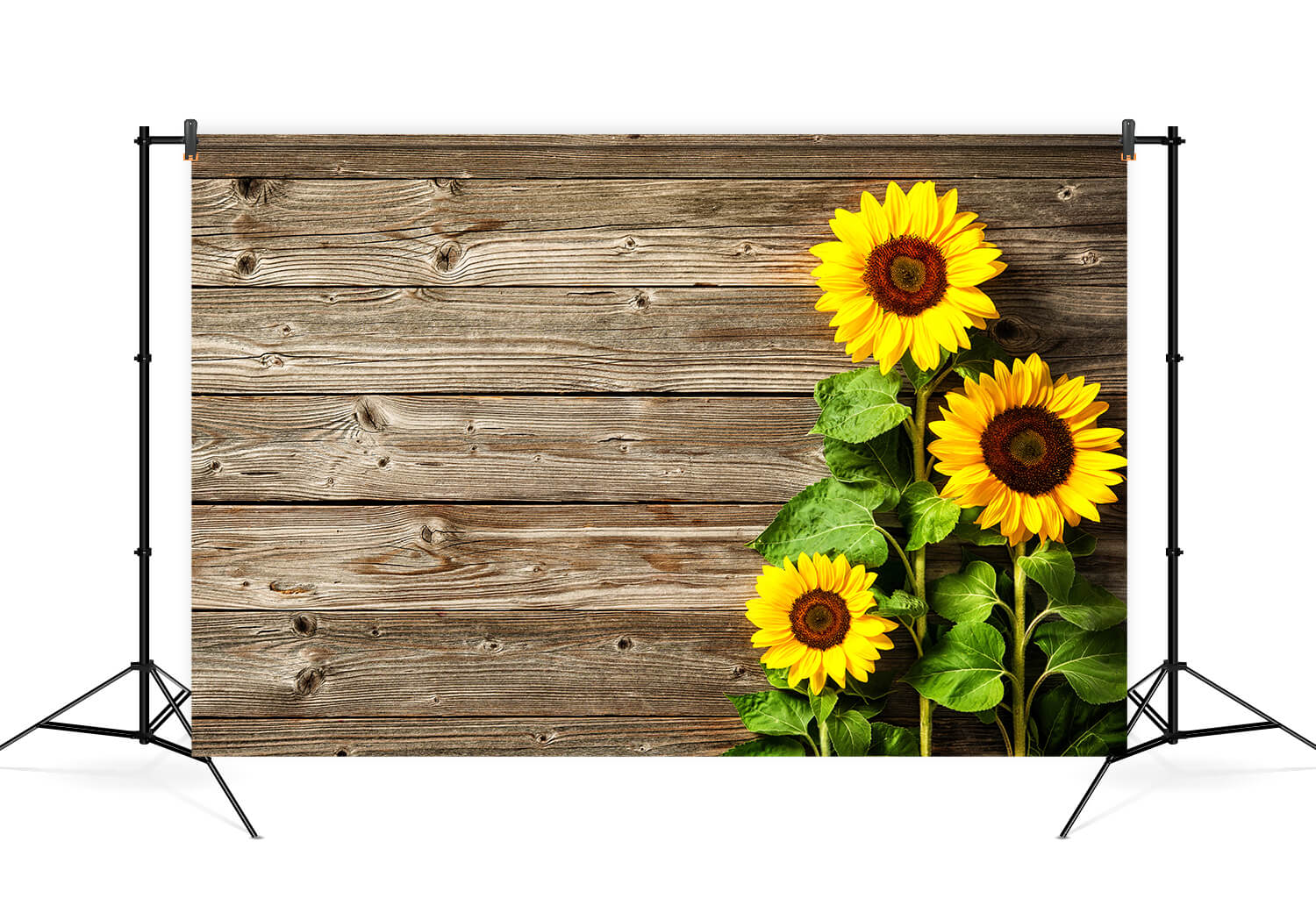 Sunflower Vintage Wood Photography Backdrop