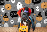 Halloween Cartoon Pumpkin Ghost Candy Backdrop M6-137