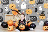 Halloween Cartoon Pumpkin Ghost Candy Backdrop M6-137