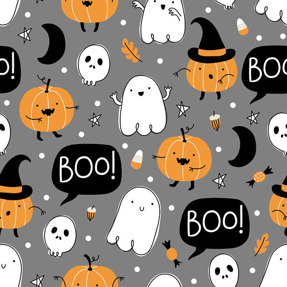 Halloween Cartoon Pumpkin Ghost Candy Backdrop M6-137