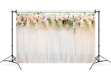 Pink White Roses Floral Wall Wedding Backdrop