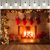 Christmas Evening Decor Socks Backdrop M7-05