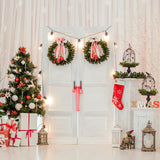 Christmas Living Room Interior Decoration Backdrop M7-35