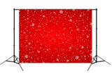 Snowflake Winter Christmas Red Backdrop M7-48