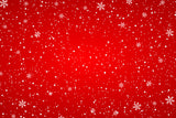 Snowflake Winter Christmas Red Backdrop M7-48