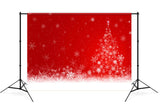 Snowflake Christmas Tree Photo Booth Backdrop M7-50