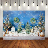 Christmas Trees Woodland Animals Backdrop M7-51