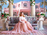 Fashion Doll Pink Fantasy House Backdrop M7-90