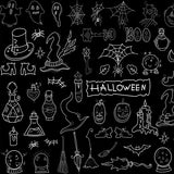 Halloween Doodle Hand Drawn Blackboard Backdrop M8-16