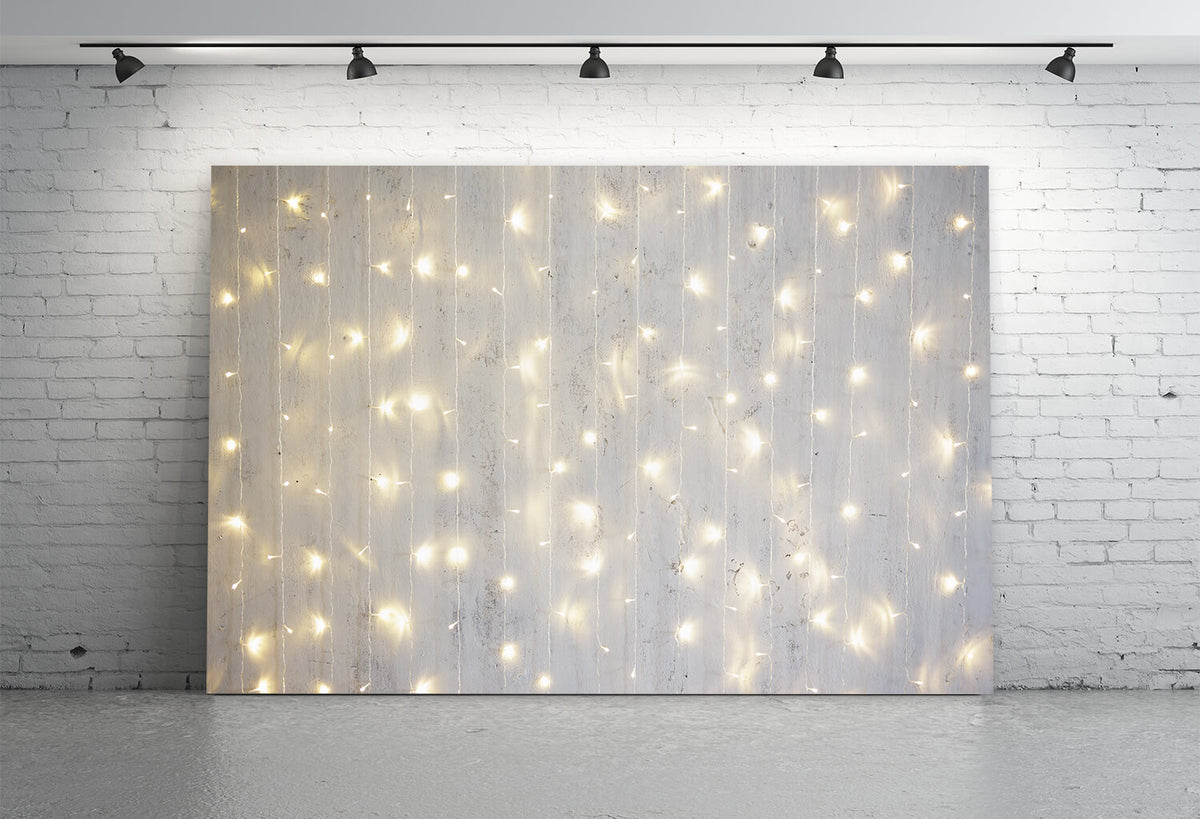 White Wall Decoration Lights Festival Backdrop M8-35