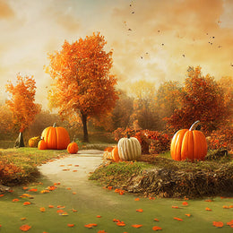 Fall Scenery Pumpkins Photography Backdrop M8-46 – Dbackdrop