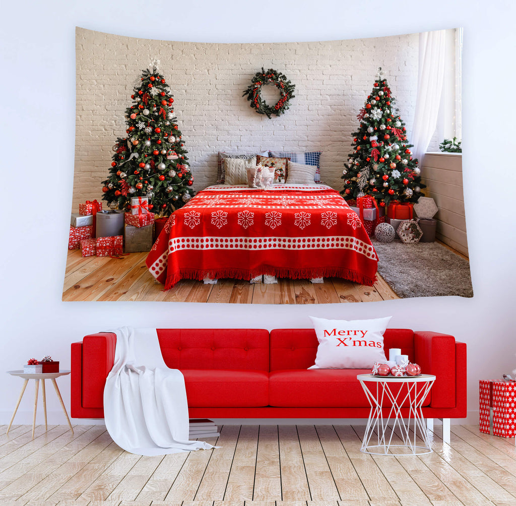 Large christmas wall tapestry sale