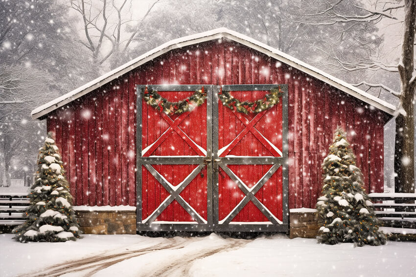 Christmas Red Wooden House Tapestry Unique Gift BUY 2 GET 1 FREE